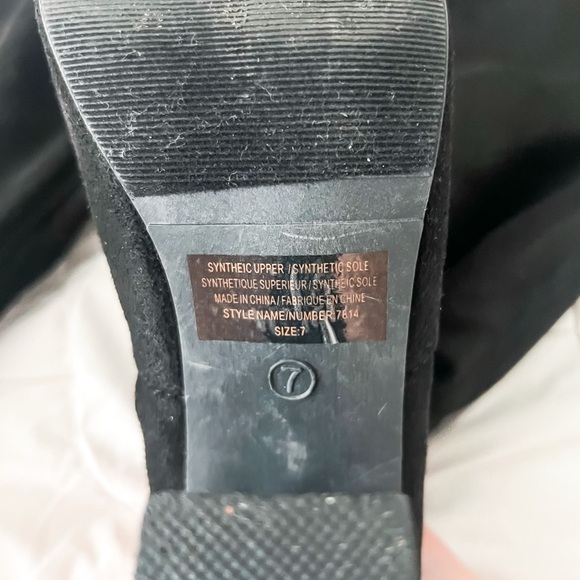 Streetwear Society Slim Fit Over-the-Knee Black Boots, 7 - Picture 2 of 6